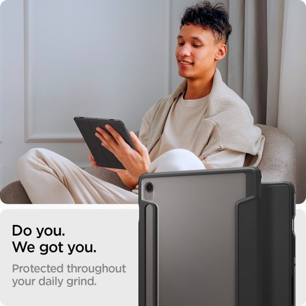 Spigen Samsung Galaxy Tab S10 FE -kotelo Ultra Hybrid Pro, musta