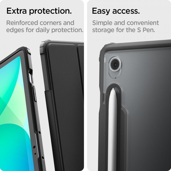 Spigen Samsung Galaxy Tab S10 FE Plus Ultra Hybrid Pro -kotelo, musta