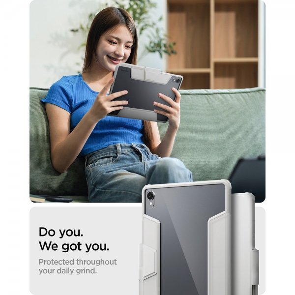 Spigen Samsung Galaxy Tab S11 Ultra Hybrid Pro -suojakuori, harmaa