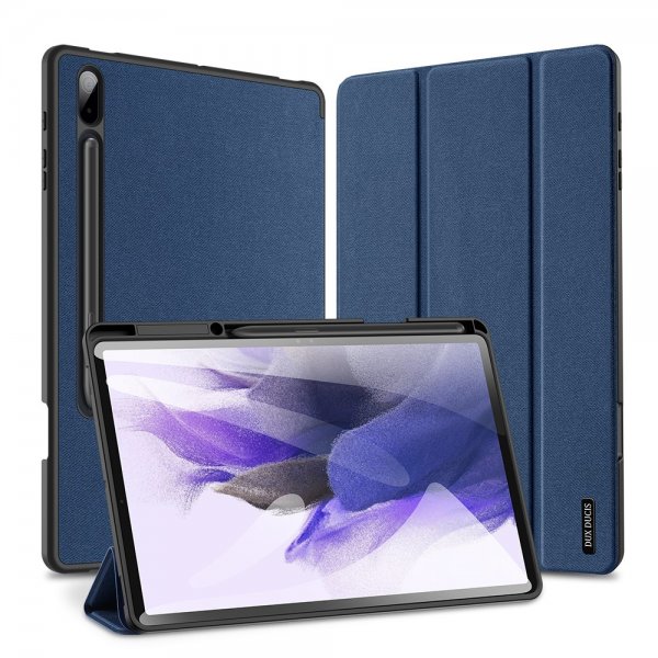 Dux Ducis Samsung Galaxy Tab S7 Plus/Tab S7 FE/Tab S8 Plus -kotelo DOMO-sarja Sininen