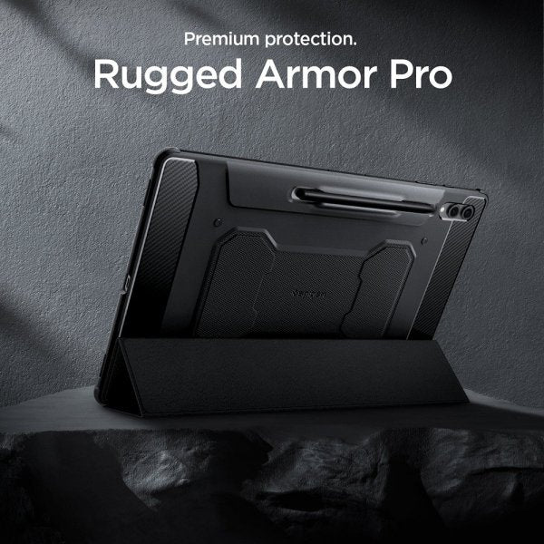 Spigen Samsung Galaxy Tab S8 Ultra/S9 Ultra/S10 Ultra Kotelo Rugged Armor Pro Musta