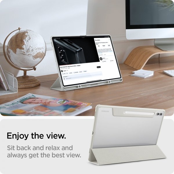 Spigen Samsung Galaxy Tab S8 Ultra/S9 Ultra/S10 Ultra Ultra Hybrid Pro -suojakuori, harmaa