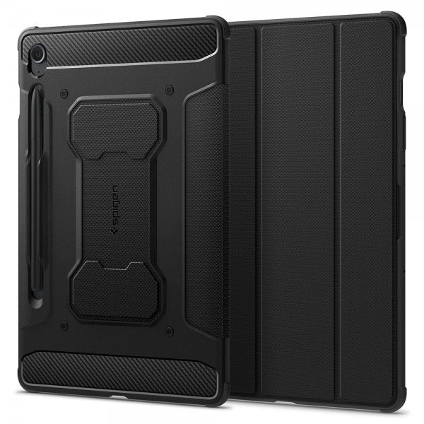 Spigen Samsung Galaxy Tab S9 FE Kotelo Rugged Armor Pro, musta