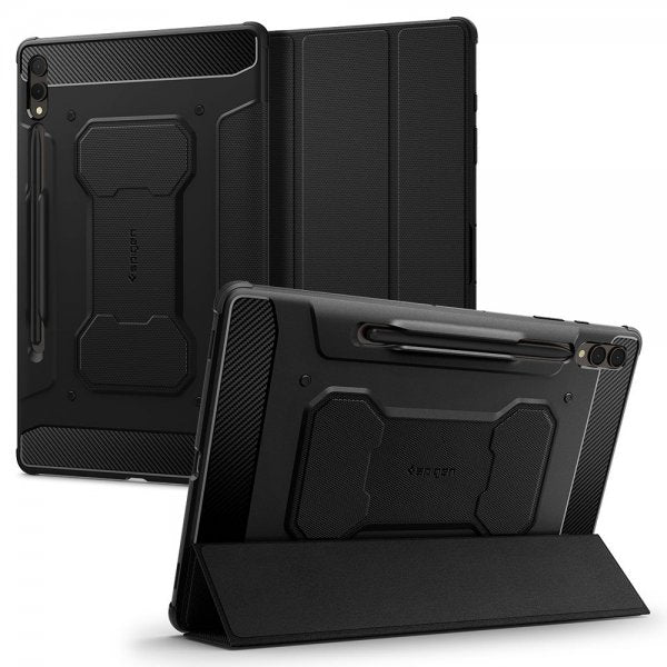Spigen Samsung Galaxy Tab S9 Plus/Galaxy Tab S10 Plus Suojakuori Rugged Armor Pro Musta