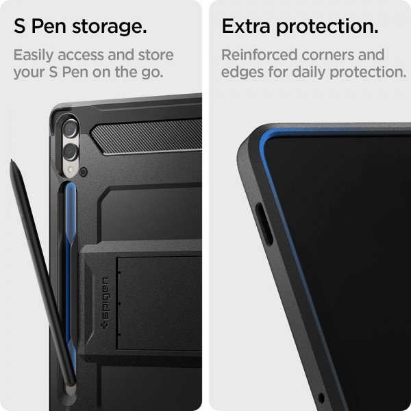 Spigen Samsung Galaxy Tab S9 Plus/Galaxy Tab S10 Plus Suojakuori Tough Armor Pro Musta
