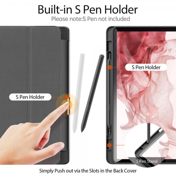 Dux Ducis Samsung Galaxy Tab S9 -kotelo DOMO Series, musta