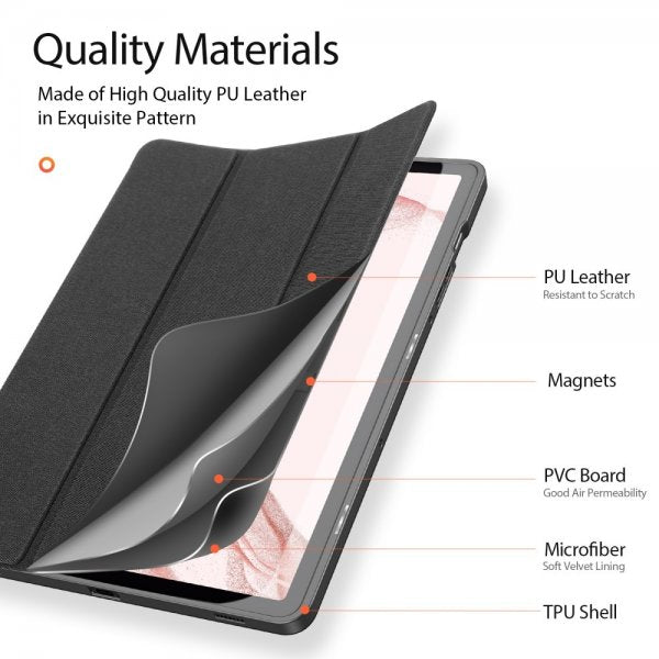 Dux Ducis Samsung Galaxy Tab S9 -kotelo DOMO Series, musta