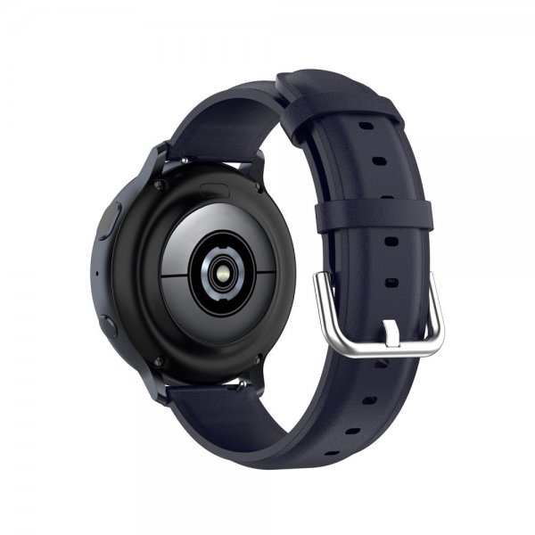 Samsung Galaxy Watch 20mm Ranneke Aitoa Nahkaa Sininen