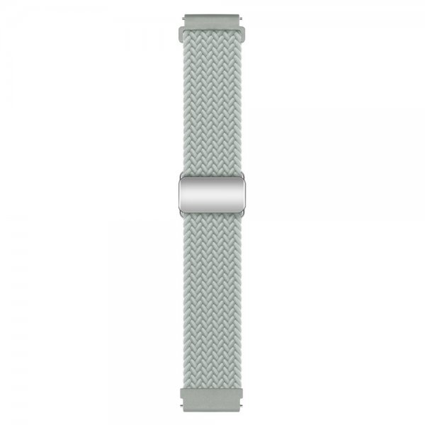 Samsung Galaxy Watch 20mm Ranneke Punottu Nylon Vaaleanharmaa