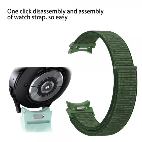 Samsung Galaxy Watch 20mm nailonranneke, harmaa