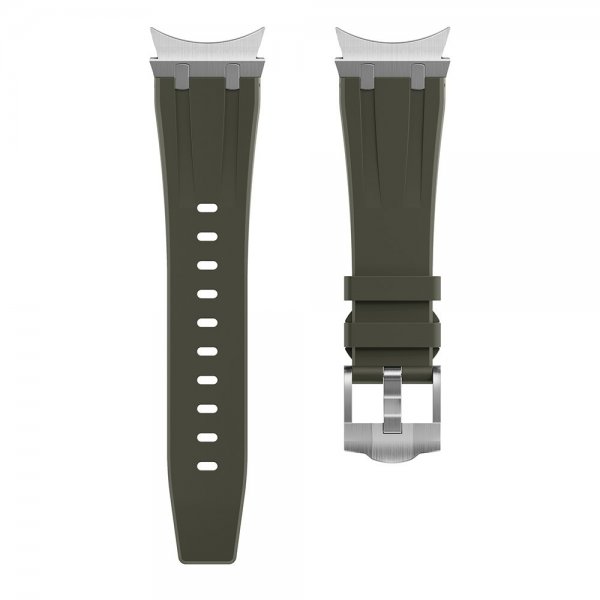Samsung Galaxy Watch 20 mm Silikoniranneke hopeansoljella, vihreä