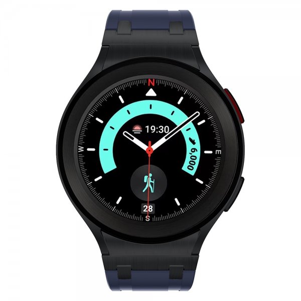 Samsung Galaxy Watch 20mm Silikonranneke Musta Solki Sininen