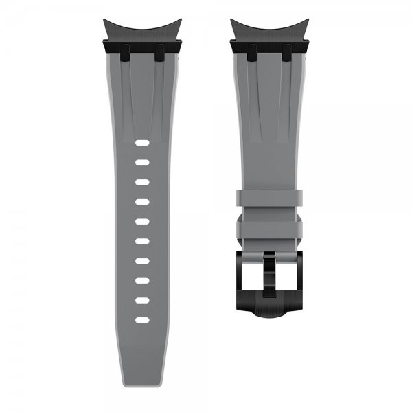 Samsung Galaxy Watch 20mm silikoniranneke, musta, harmaa solki