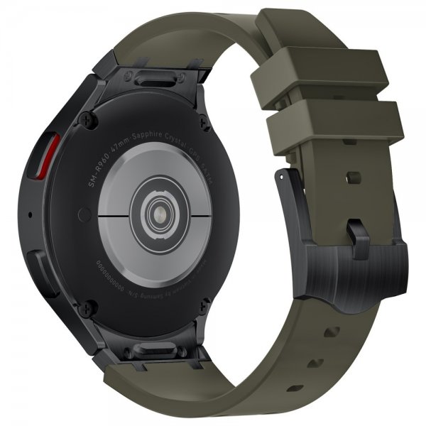 Samsung Galaxy Watch 20mm Silikonranneke Musta Solki Vihreä