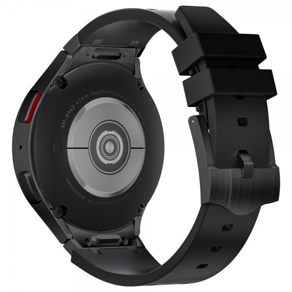 Samsung Galaxy Watch 20mm Silikoniranneke, musta, musta solki