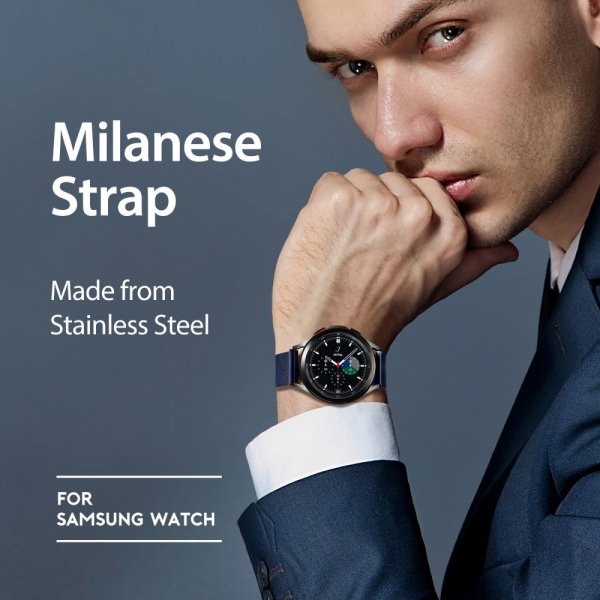 Dux Ducis Samsung Galaxy Watch 20mm Milanese-ranneke Sininen