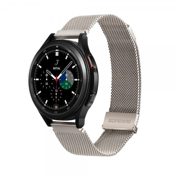 Dux Ducis Samsung Galaxy Watch 20mm Milanese-ranneke Starlight Silver