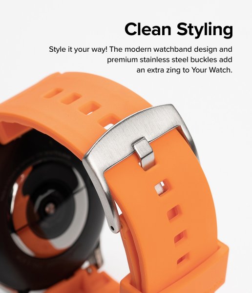 Ringke Samsung Galaxy Watch 20mm ranneke kumi One Bold Band oranssi