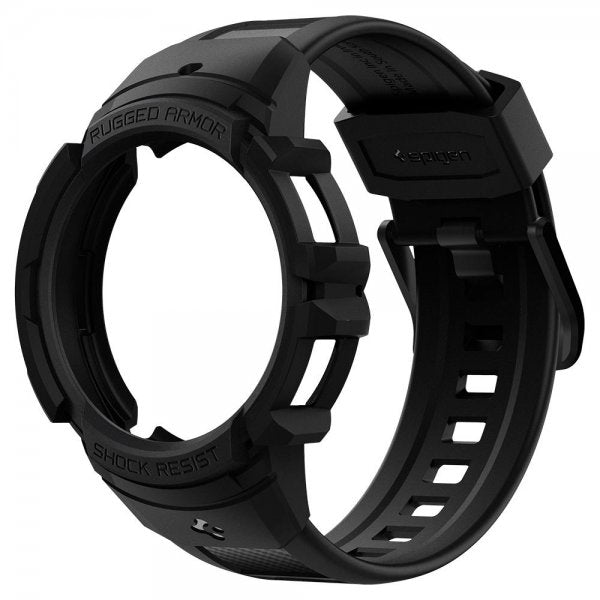 Spigen Samsung Galaxy Watch 4/5 44mm Kuori ja ranneke Rugged Armor Pro Charcoal Gray