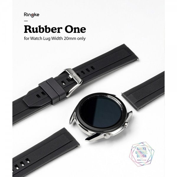 Ringke Samsung Galaxy Watch 20mm Ranneke Rubber One Band, musta