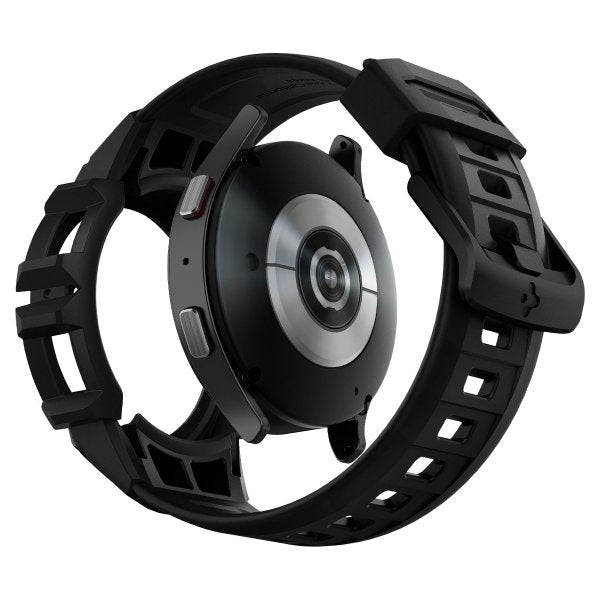 Spigen Samsung Galaxy Watch 4/5 40mm Suojakuori ja ranneke Rugged Armor Pro Musta