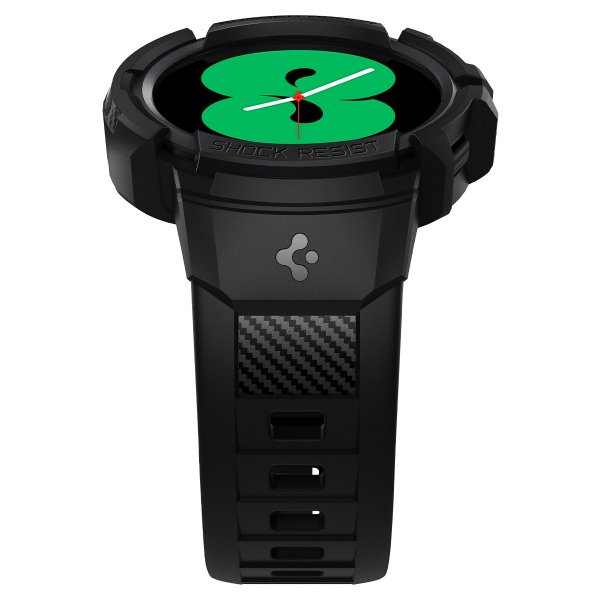 Spigen Samsung Galaxy Watch 4/5 40mm Suojakuori ja ranneke Rugged Armor Pro Musta