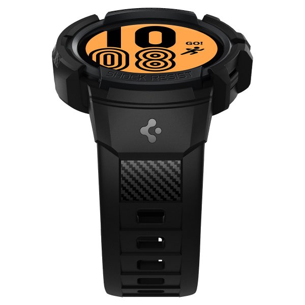Spigen Samsung Galaxy Watch 4/5 44mm Kuori ja ranneke Rugged Armor Pro Musta