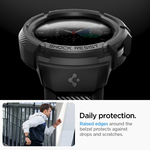 Spigen Samsung Galaxy Watch 5 Pro 45mm Kuori ja ranneke Rugged Armor Pro Musta