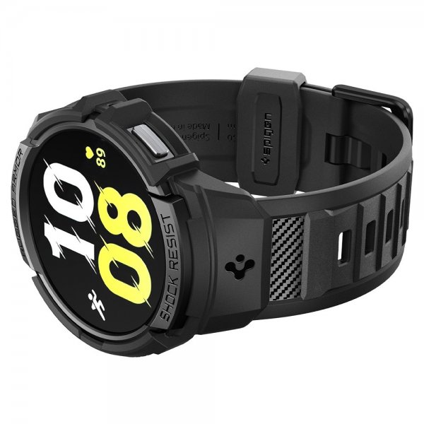 Spigen Samsung Galaxy Watch 6 40mm Suojakuori ja ranneke Rugged Armor Pro Musta