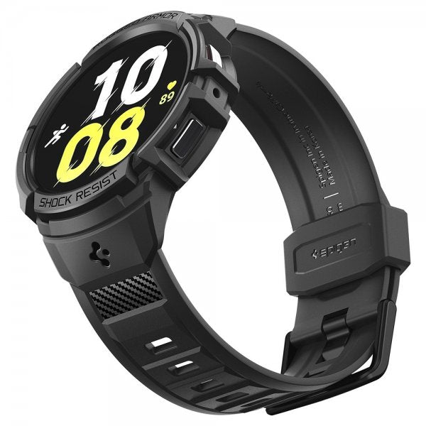 Spigen Samsung Galaxy Watch 6 44mm Kuori ja ranneke Rugged Armor Pro Musta