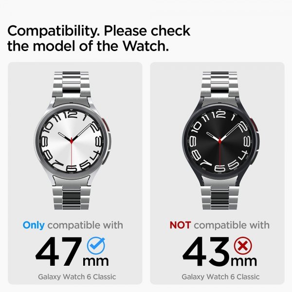 Spigen Samsung Galaxy Watch 6 Classic 47mm ranneke Modern Fit 316L Hopea