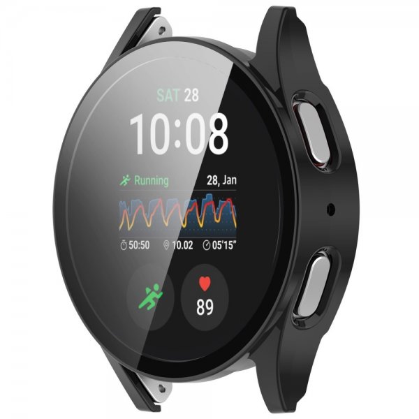 Samsung Galaxy Watch 7 40mm Kotelo Sisäänrakennetulla Näytönsuojalla Musta