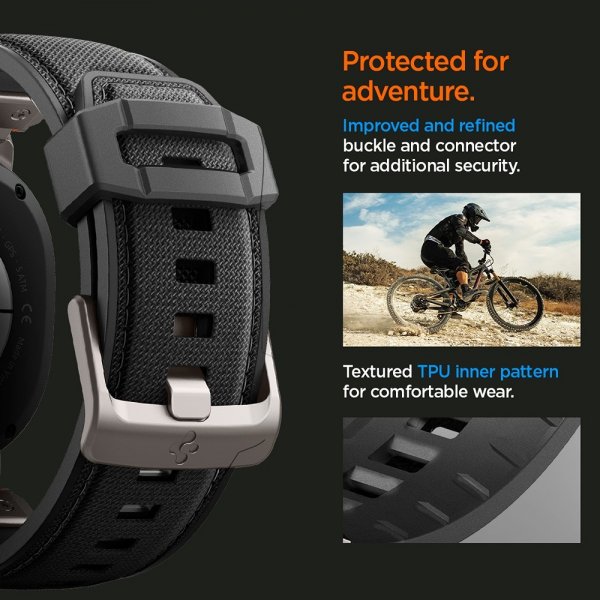 Spigen Samsung Galaxy Watch 8 40/44mm/Classic 46mm -ranneke DuraPro Armor musta