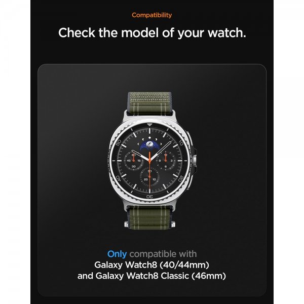 Spigen Samsung Galaxy Watch 8 40/44mm/Classic 46mm ranneke WBF0 vihreä