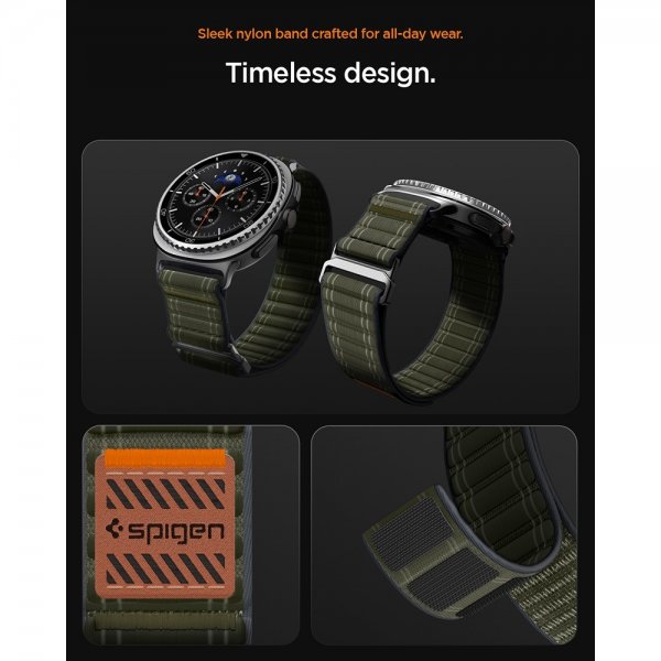 Spigen Samsung Galaxy Watch 8 40/44mm/Classic 46mm ranneke WBF0 vihreä