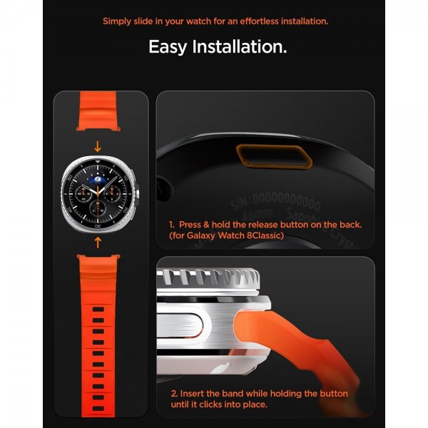 Spigen Samsung Galaxy Watch 8 40/44mm/Classic 46mm ranneke WBS2 Orange
