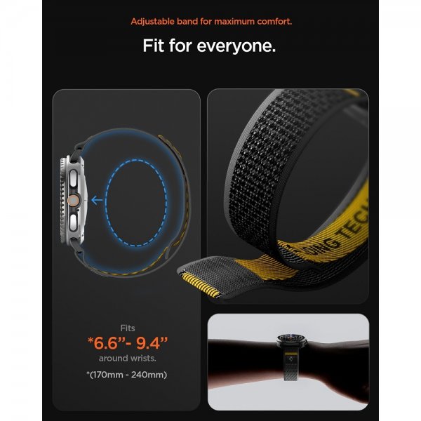 Spigen Samsung Galaxy Watch 8 40/44mm/Classic 46mm ranneke Athlex Air Active musta