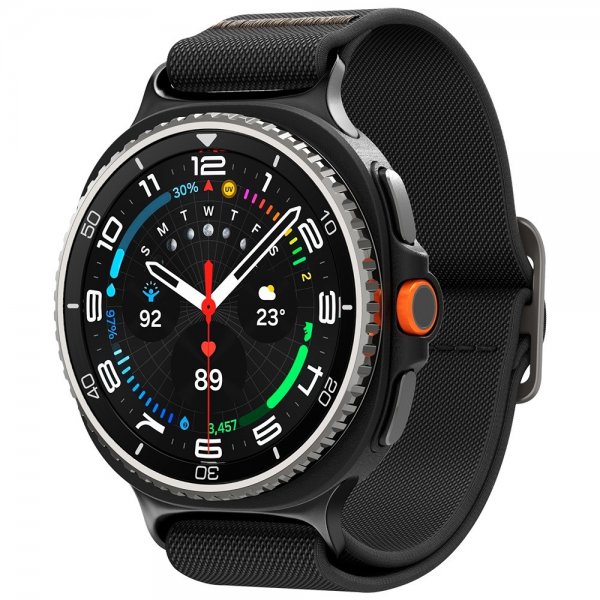 Spigen Samsung Galaxy Watch 8 40/44mm/Classic 46mm ranneke Lite Fit musta