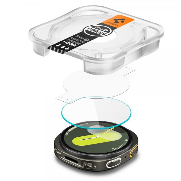 Spigen Samsung Galaxy Watch 8 44mm näytönsuoja GLAS.tR EZ Fit 2-pakkaus