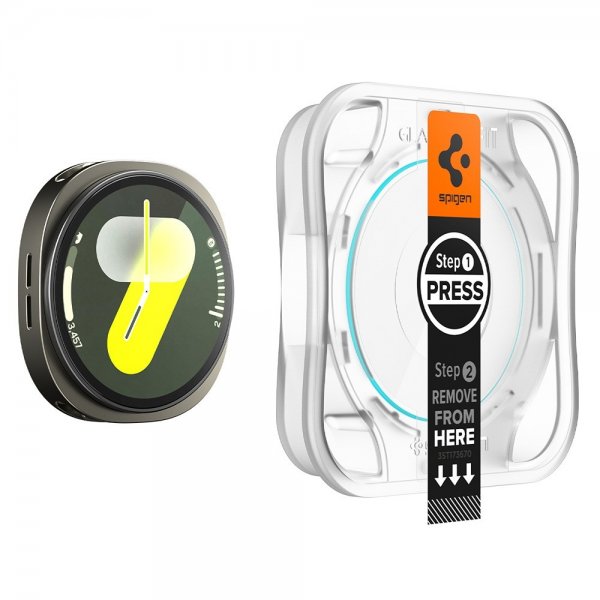 Spigen Samsung Galaxy Watch 8 44mm näytönsuoja GLAS.tR EZ Fit 2-pakkaus