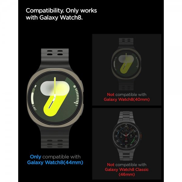 Spigen Samsung Galaxy Watch 8 40mm Näytönsuoja GLAS.tR EZ Fit 2-pakkaus