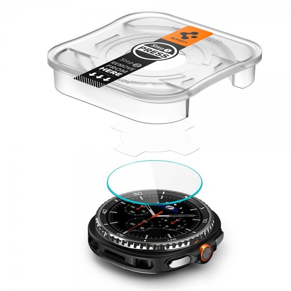 Spigen Samsung Galaxy Watch 8 Classic 46mm Näytönsuoja GLAS.tR EZ Fit 2-pakkaus