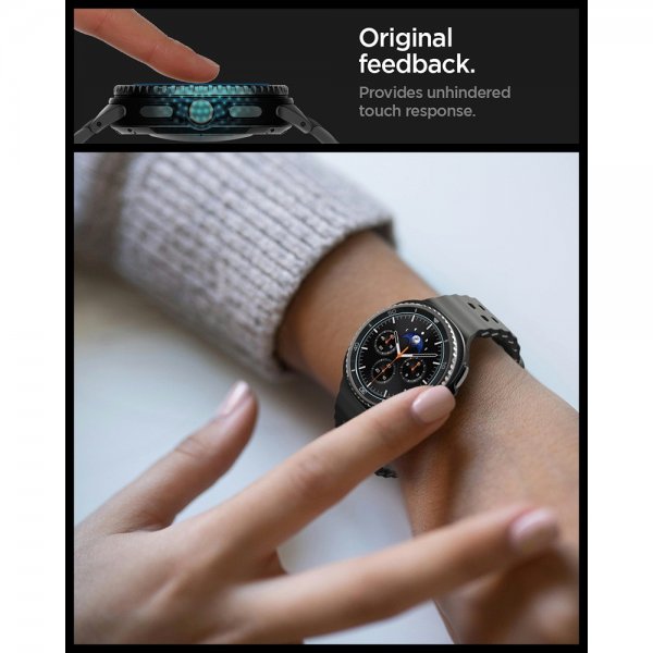 Spigen Samsung Galaxy Watch 8 Classic 46mm Näytönsuoja GLAS.tR EZ Fit 2-pakkaus