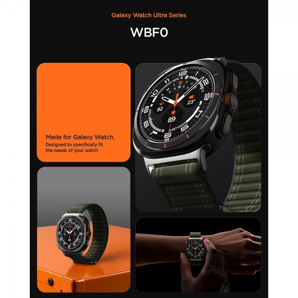 Spigen Samsung Galaxy Watch Ultra 47mm ranneke WBF0 vihreä