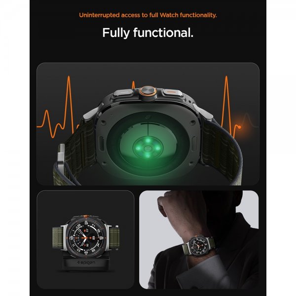 Spigen Samsung Galaxy Watch Ultra 47mm ranneke WBF0 vihreä