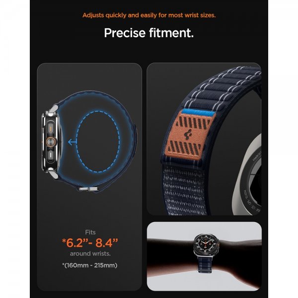 Spigen Samsung Galaxy Watch Ultra 47mm ranneke WBF0 Musta