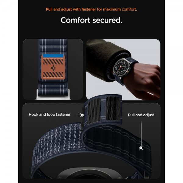 Spigen Samsung Galaxy Watch Ultra 47mm ranneke WBF0 Musta