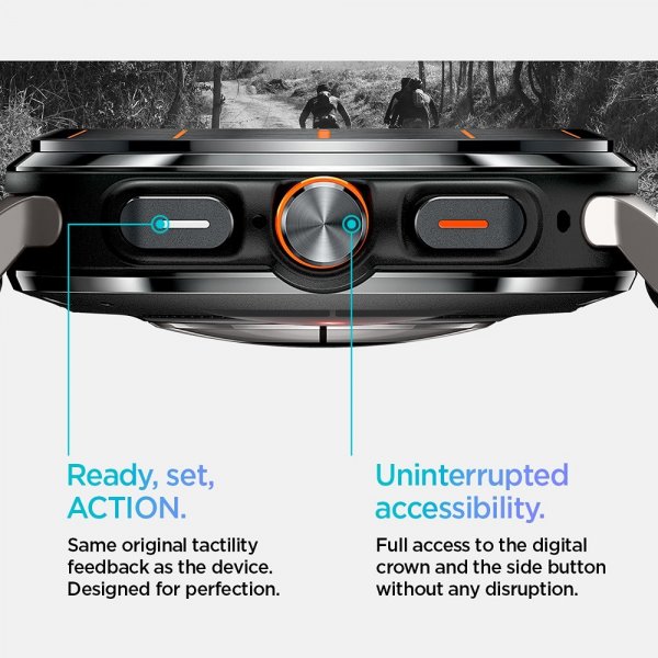 Spigen Samsung Galaxy Watch Ultra -ranneke Lite Fit, musta