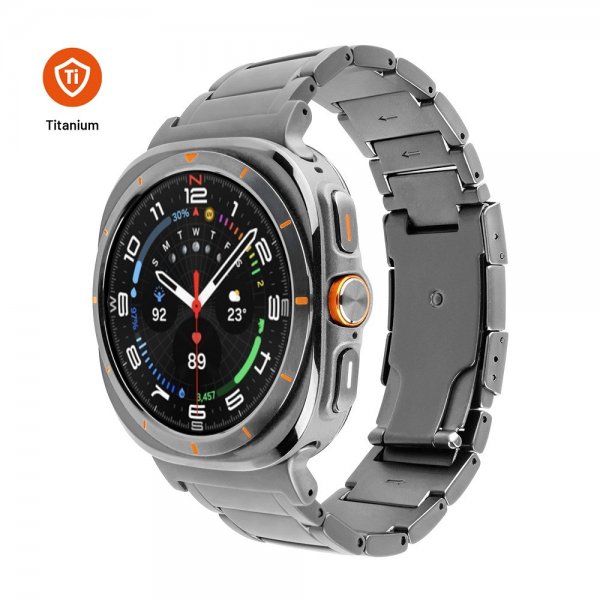 Kiinteä Samsung Galaxy Watch Ultra -ranneke titaaniranneke luonnollinen