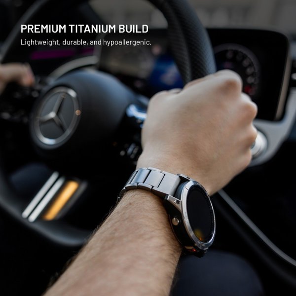 Kiinteä Samsung Galaxy Watch Ultra -ranneke titaaniranneke luonnollinen